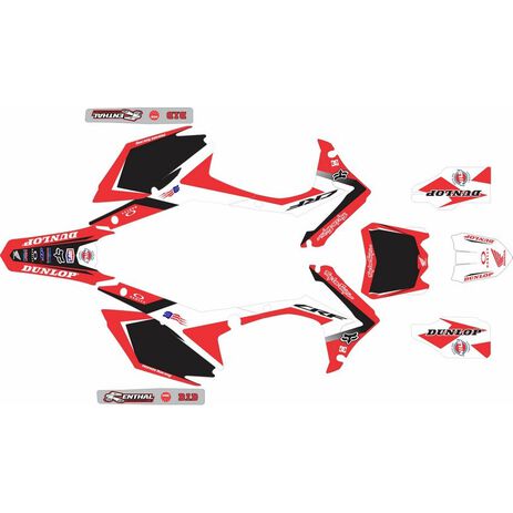_Kit Adhesivos Completo Honda CRF 250 R 14-17 Honda Racing | SK-HCRF251417HORA-P | Greenland MX_