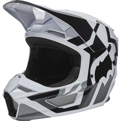 Casco Infantil Fox V1 Lux Negro/Blanco | Motocross, Enduro, Trail, Trial |  GreenlandMX