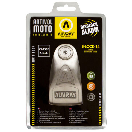 _Antirrobo Auvray Disco Alarma B-Lock 14 Inox SRA | BLA14ICAUV | Greenland MX_