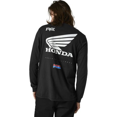 _Camiseta Manga Larga Fox Honda Wing Premium Negro | 29516-001 | Greenland MX_