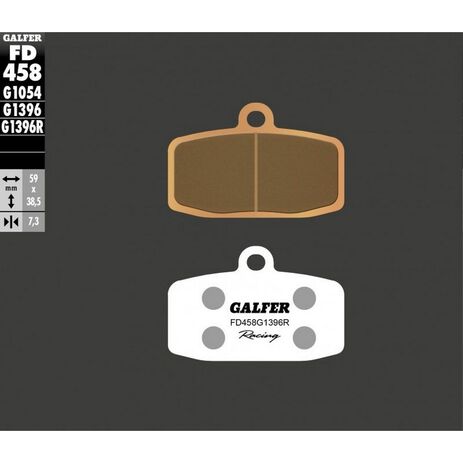 _Pastillas De Freno Galfer Delanteras Racing Off-Road KTM SX 85 12-..HVA TC 85 14-..GasGas MC 85 21- | FD458G1396R | Greenland MX_