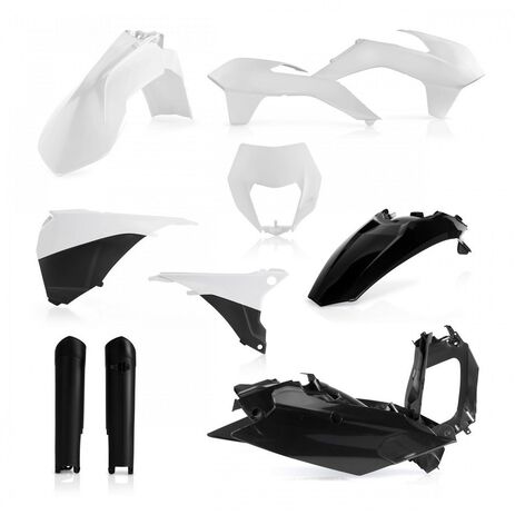 _Full Kit Plásticos Acerbis KTM EXC/EXC-F 14-15 Blanco/Negro | 0017204.237-P | Greenland MX_