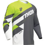 _Jersey Infantil Thor Sector Checker Gris/Amarillo Fluo | 2912-2418-P | Greenland MX_