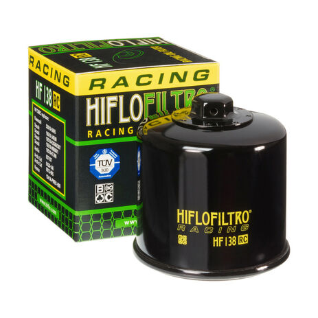 _Filtro de Aceite Hiflofiltro RC Racing Aprilia/Bimota/Cagiva/Kawasaki/Kymco | HF138RC | Greenland MX_
