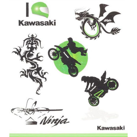 _Kit de Tatuajes Infantiles Kawasaki | 226SPM0017 | Greenland MX_