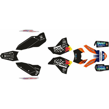 _Kit Adhesivos Completo Go Pro KTM EXC 08-11 Black Edition | SK-KT08GP11BK | Greenland MX_