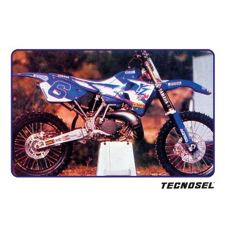 _Kit Adhesivos + Funda de Asiento Tecnosel Replica Team Yamaha 1998 YZ 125/250 96-01 | 82V02 | Greenland MX_