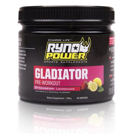 _Suplemento Pre-Entrenamiento Ryno Power Gladiator Strawberry Lemonade Drink Mix 150 Gr. | GLAD-TUB | Greenland MX_