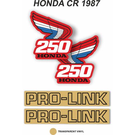 _Kit Adhesivos OEM Honda CR 250 R 1987 | VK-HONDCR250R87 | Greenland MX_