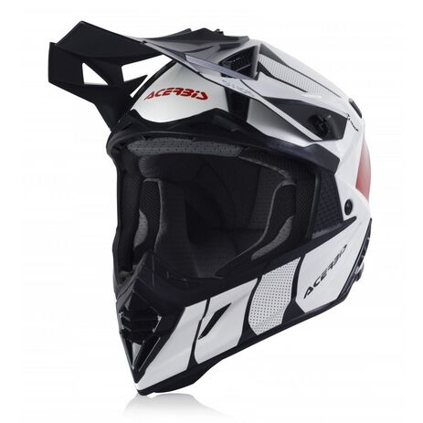Casco Acerbis X-Track VTR Blanco/Rojo Motocross, Enduro, Trail, Trial | GreenlandMX