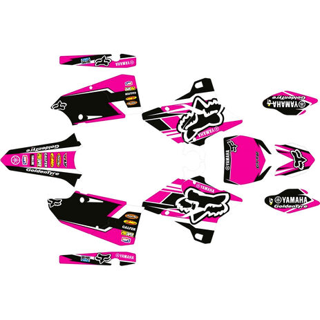 _Kit Adhesivos Completo Yamaha YZ 125/250 15-21 Fox Edition Pink | SK-YYZ1252501520FP-P | Greenland MX_
