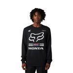_Camiseta Manga Larga Fox X Honda Premium Negro | 30551-001-P | Greenland MX_